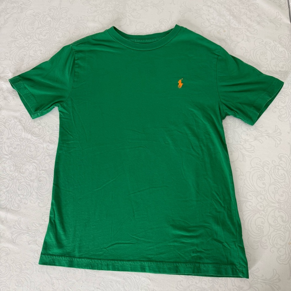 Polo Ralph Lauren Boys Green Logo T-Shirt Size Medium (10-12)